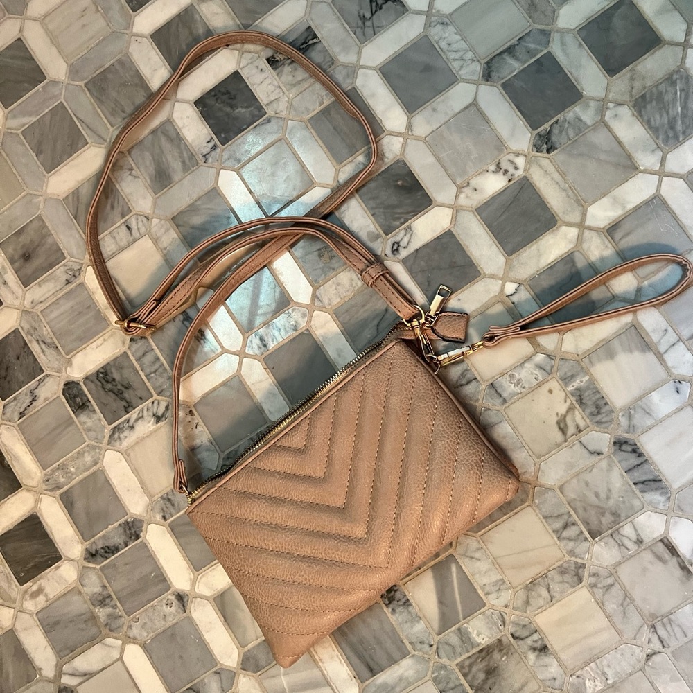 Isabelle vegan leather crossbody bag - convertible to wristlet